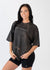 Oversized Tee | Bleached Faded Black