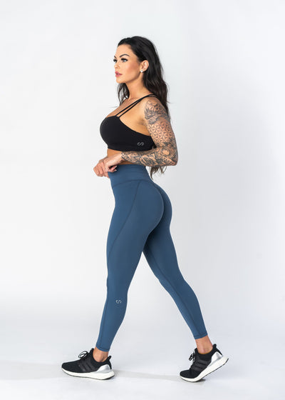 Booty Scrunch Leggings With Pockets | Blue