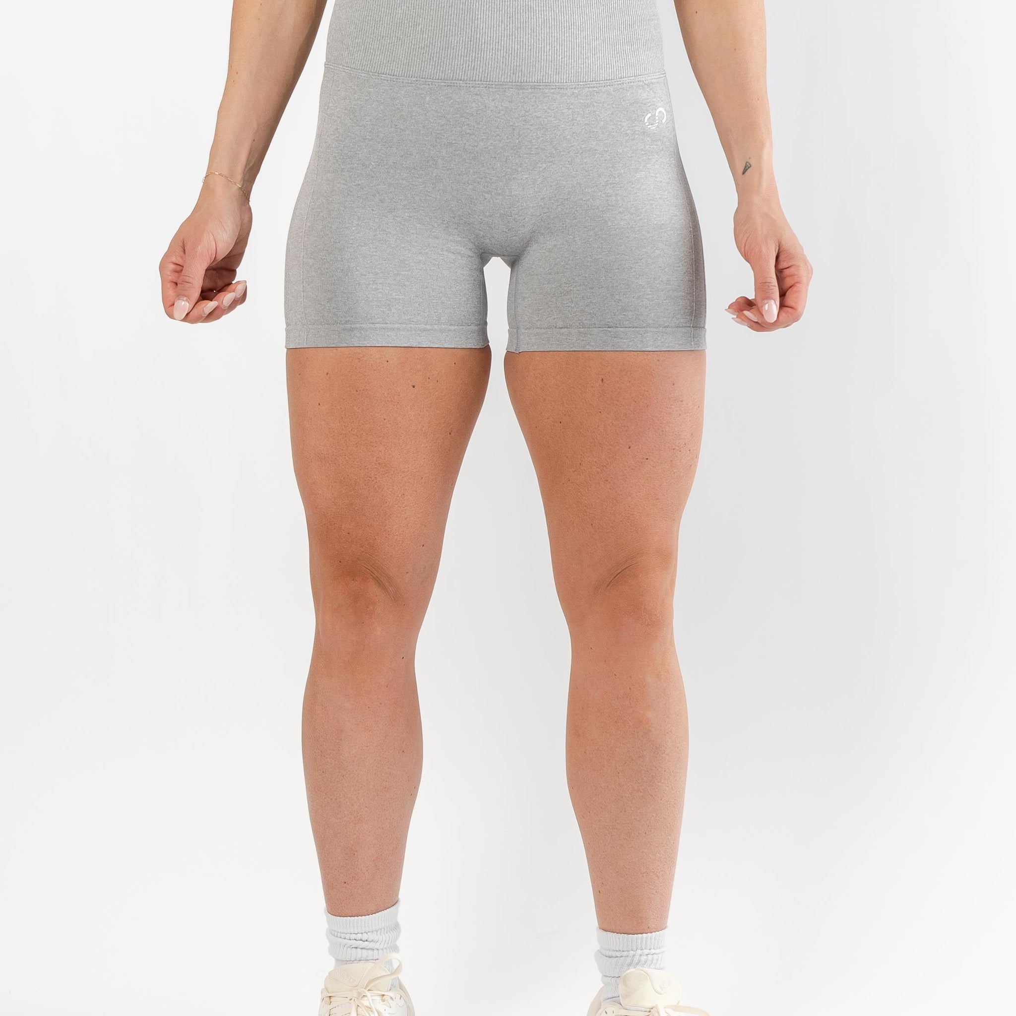 Contour Seamless Shorts | Light Heather Grey