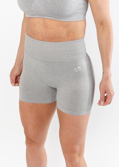 Contour Seamless Shorts | Light Heather Grey