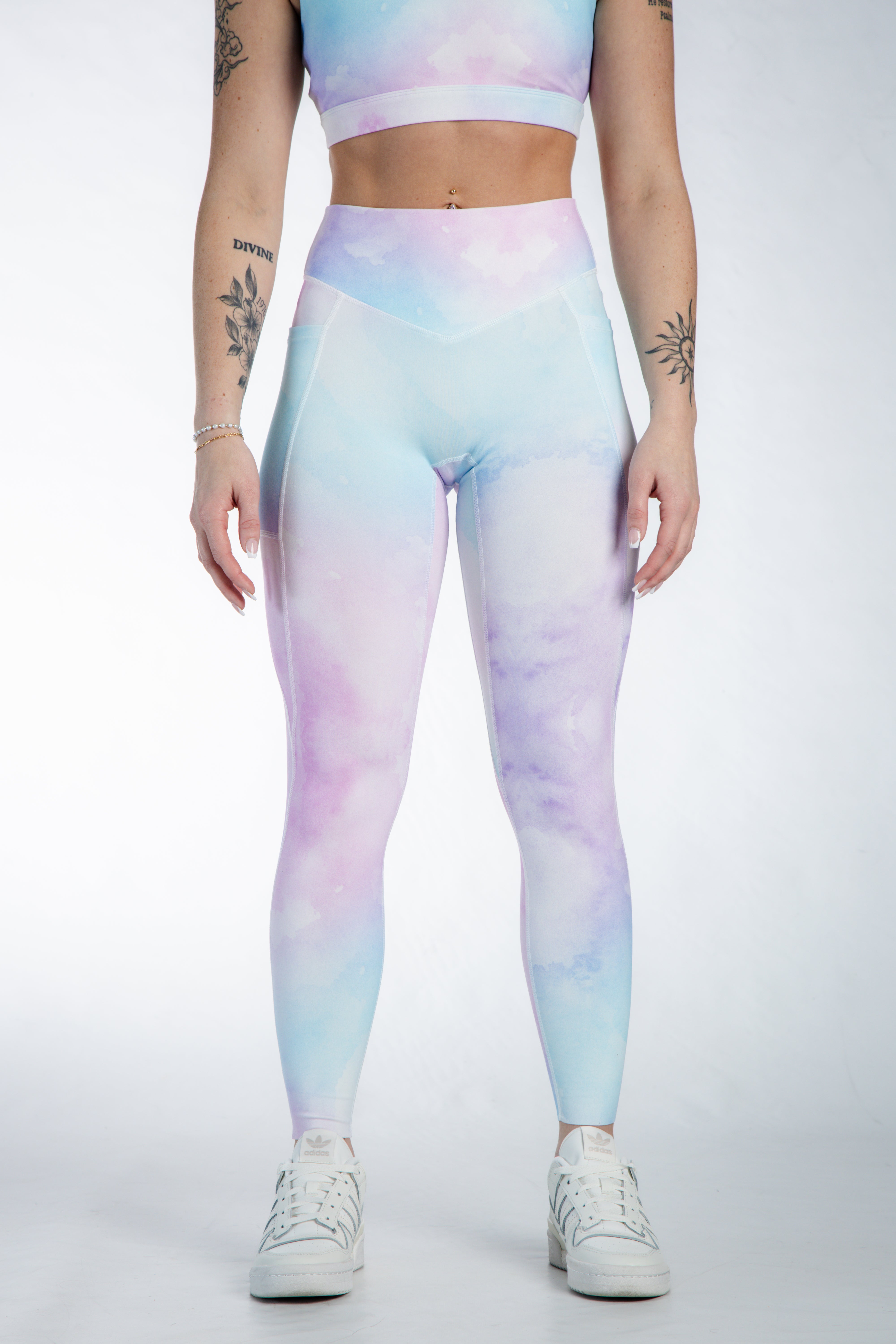 NKD Leggings With Pockets Mid Waist | Watercolor