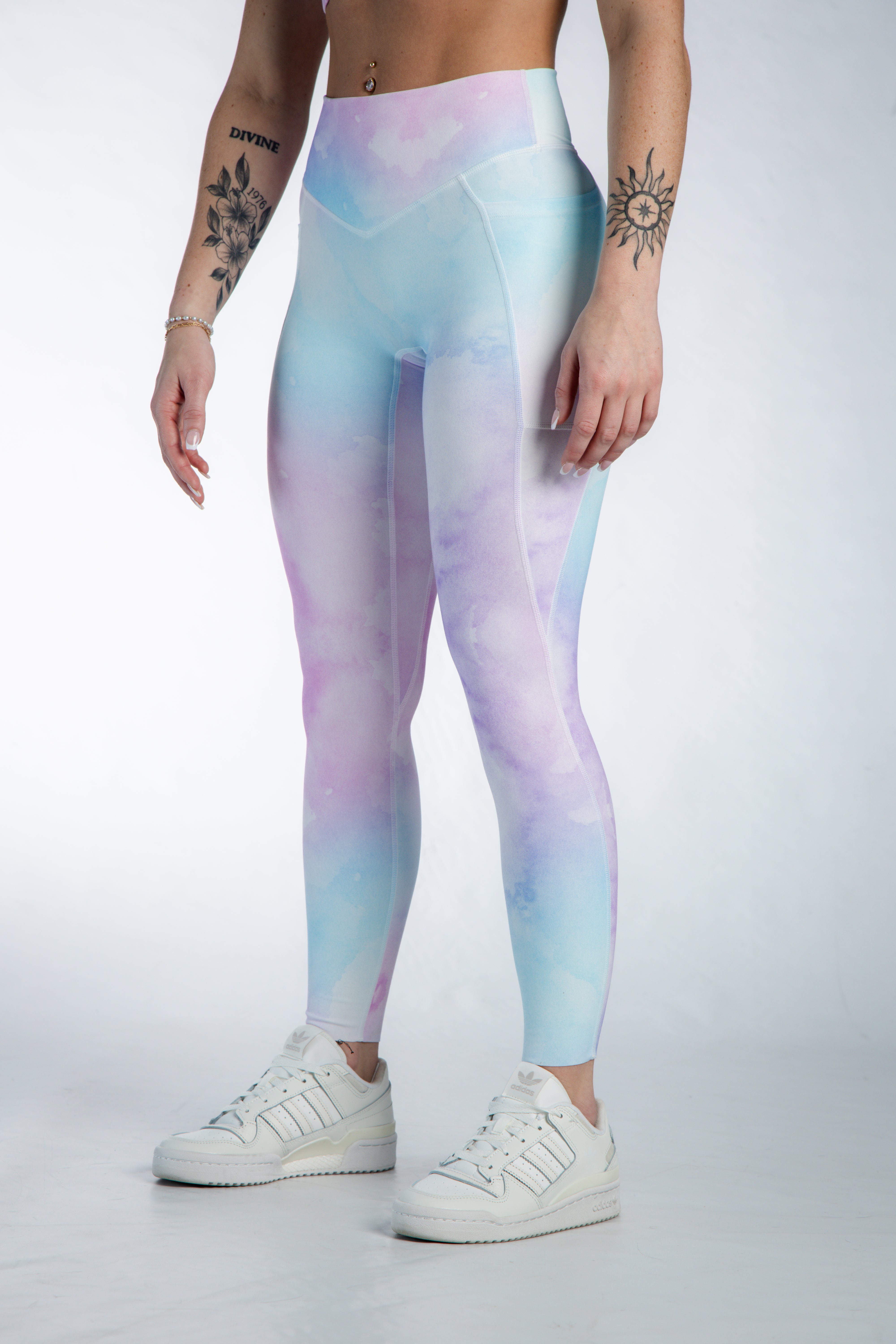 NKD Leggings With Pockets Mid Waist | Watercolor