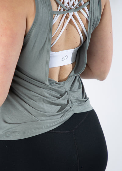 Scrunch Back Tank Top | Cactus