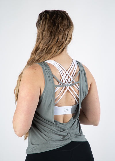 Scrunch Back Tank Top | Cactus