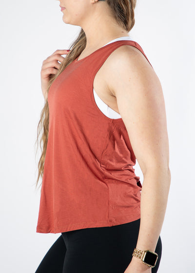 Scrunch Back Tank Top | Ginger Spice