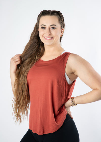 Scrunch Back Tank Top | Ginger Spice