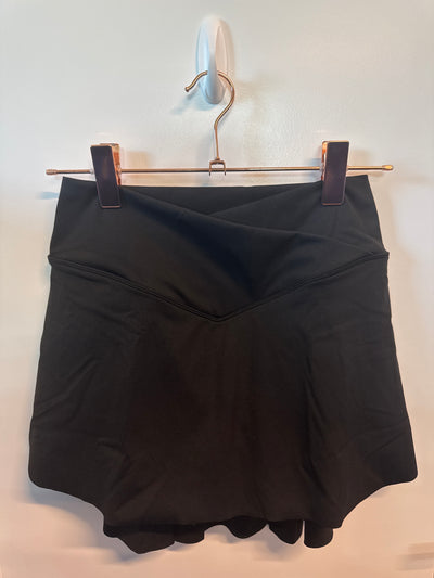 SAMPLE: Skort With Criss Cross Waist | Black - S