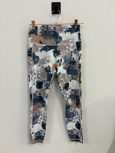 SAMPLE: Empowered Leggings W/Pockets | Blue/Tan/White - Small