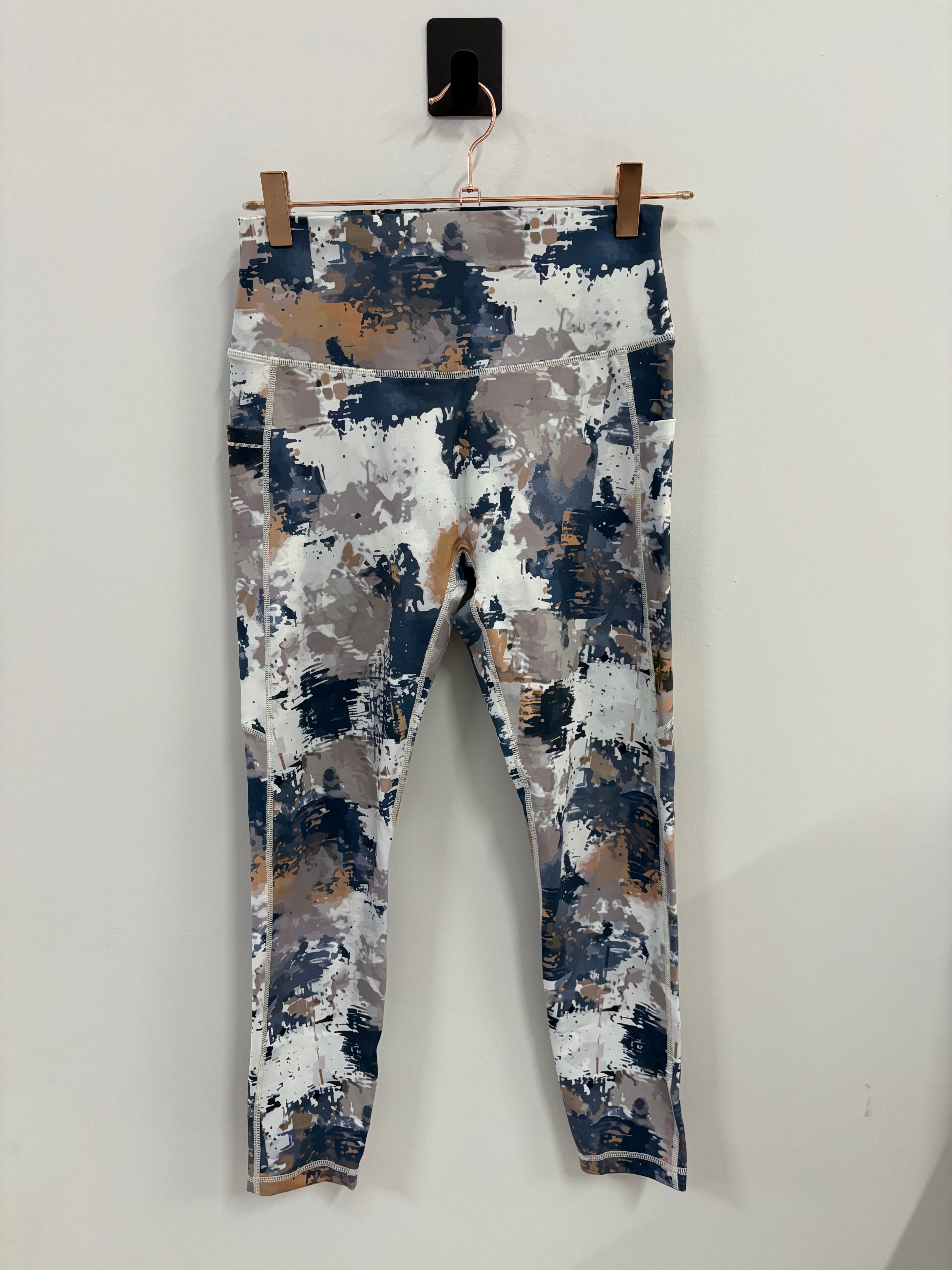 SAMPLE: Empowered Leggings W/Pockets | Blue/Tan/White - Small
