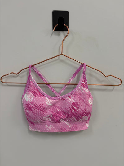 SAMPLE: Seamless Minimal Bra | Dark Pink Scribble Camo - Small