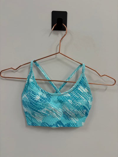 SAMPLE: Seamless Minimal Bra | Light Blue Scribble Camo - Small