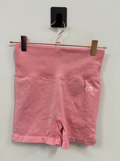 SAMPLE: Seamless 4" Shorts W/Booty Scrunch | Pink Heather - Small