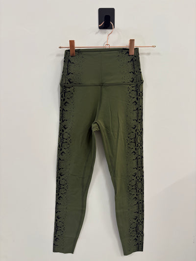 SAMPLE: NKD Leggings | Green Snakeskin - Small