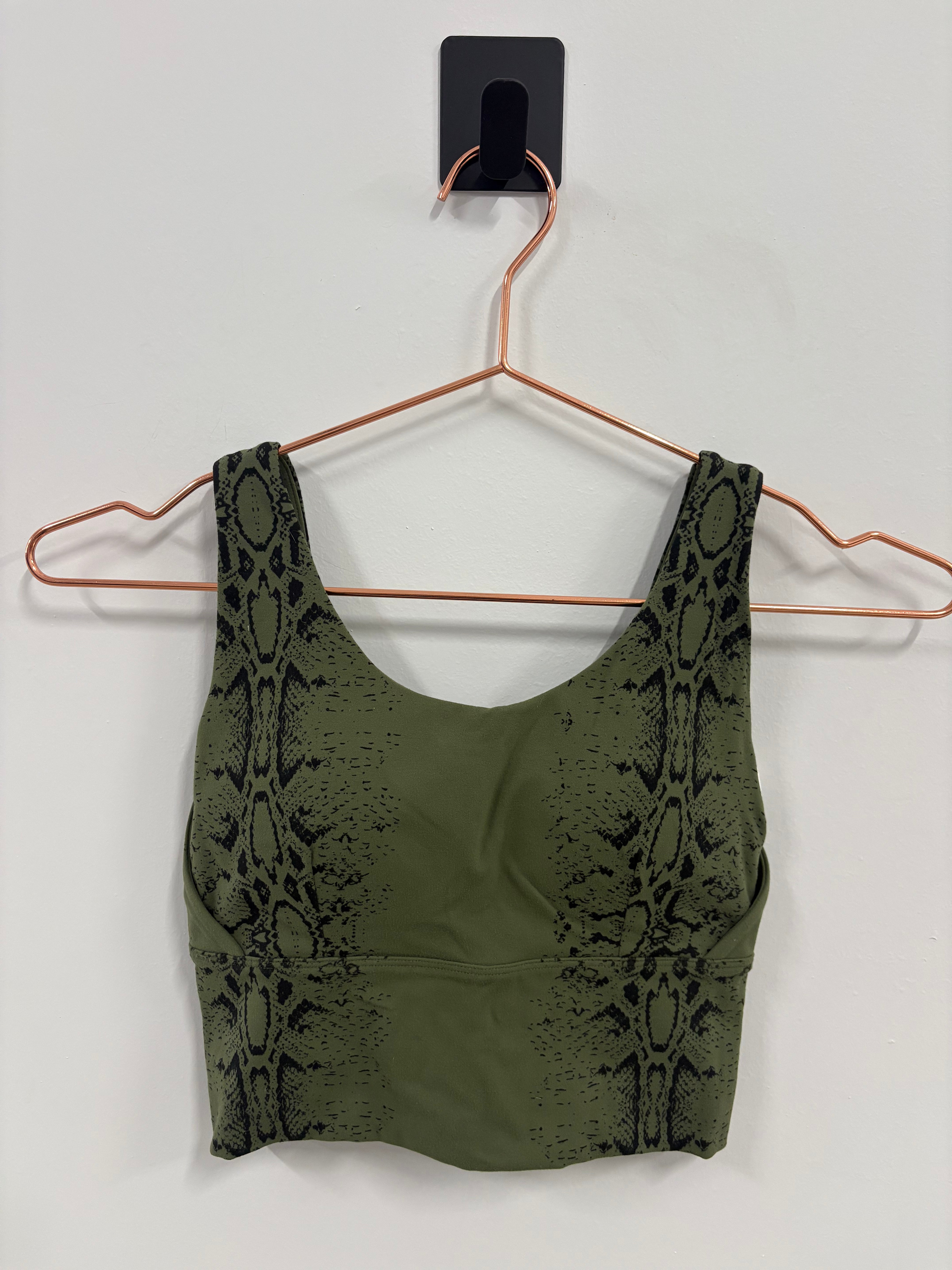 SAMPLE: NKD Crop Bra | Green Snakeskin - Small