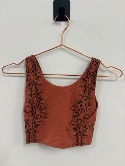 SAMPLE: NKD Crop Bra | Orange Snakeskin - Small