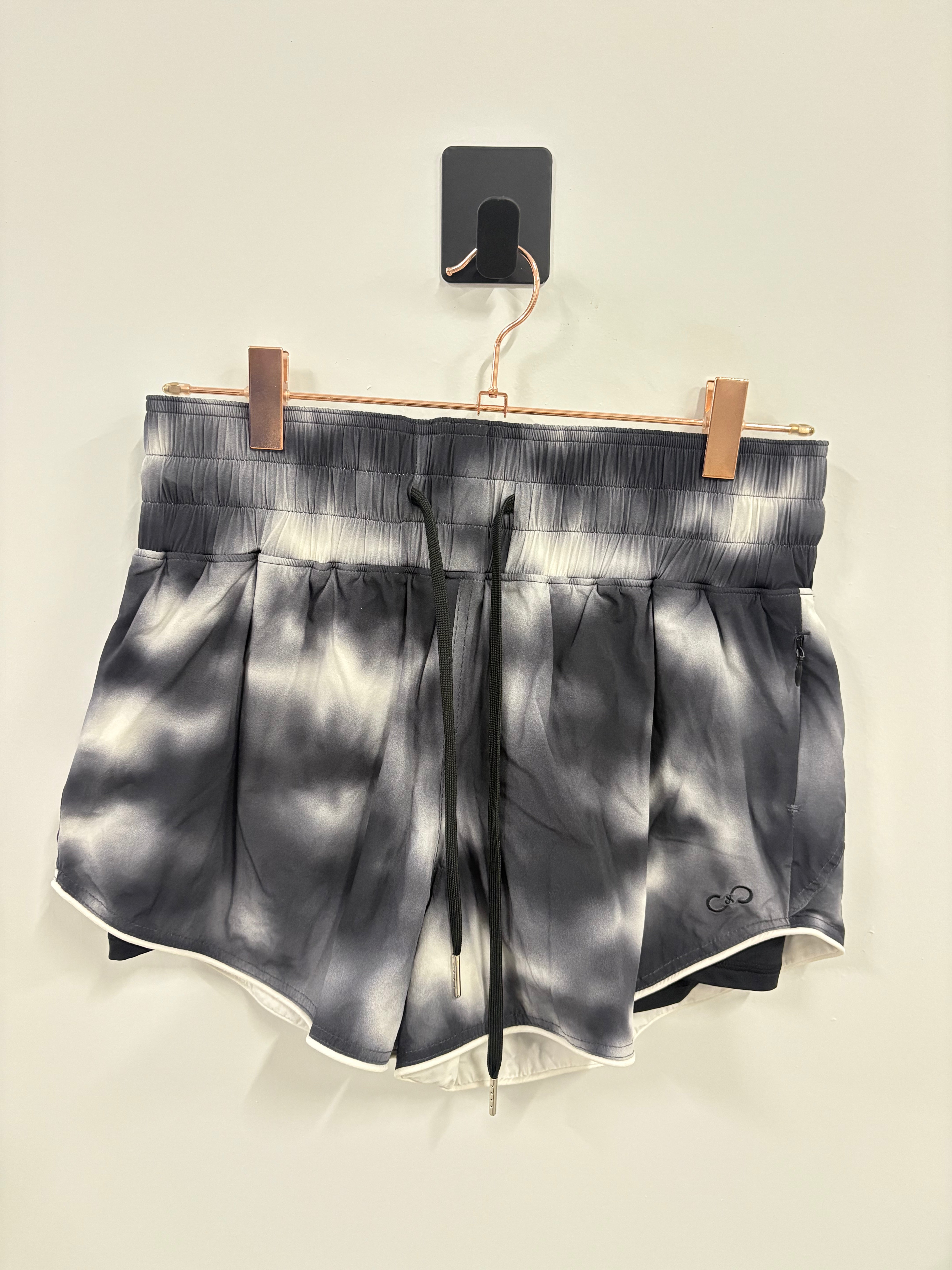 SAMPLE: Running Shorts With Liner | Black Tie Dye - Small