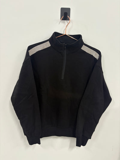 SAMPLE: Bling Quarter Zip  | Black - Small