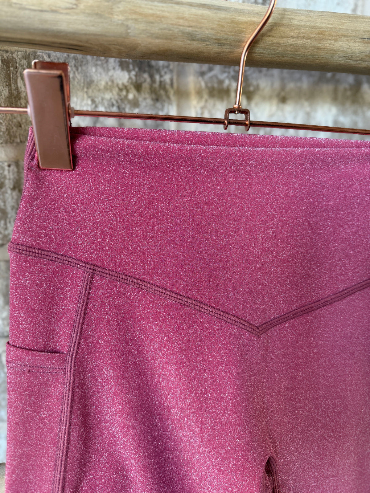 SAMPLE: Leggings With Pockets | Pink Sparkle - Small