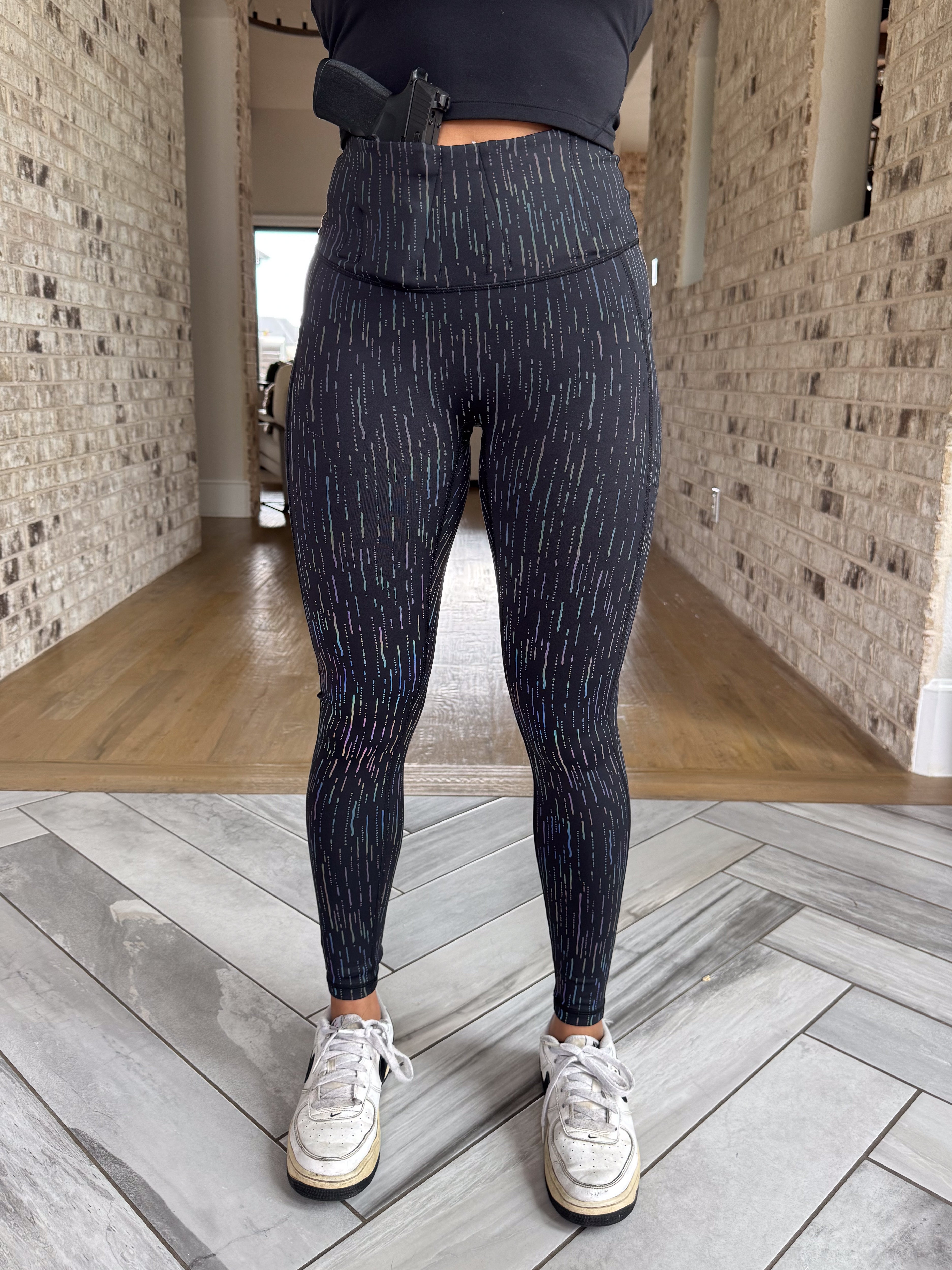 Concealed Carry Leggings With Pockets | Holographic Rain