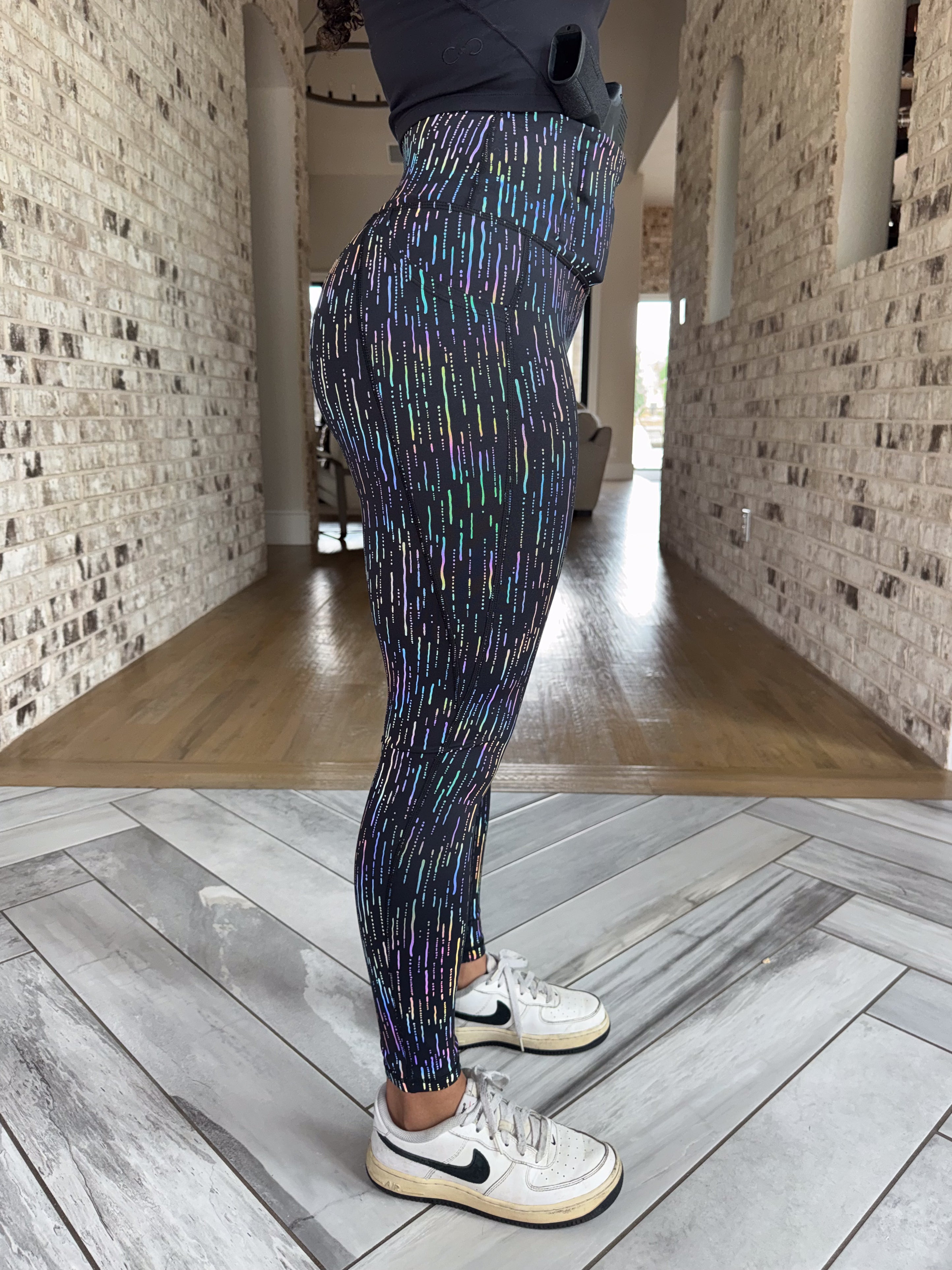 Concealed Carry Leggings With Pockets | Holographic Rain