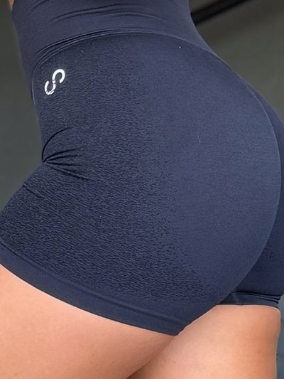 Seamless Shorts With Booty Scrunch | 4" Black
