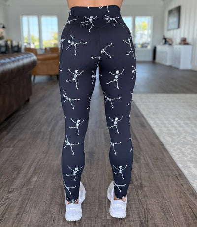 Empowered Leggings With Pockets | Black Skeletons