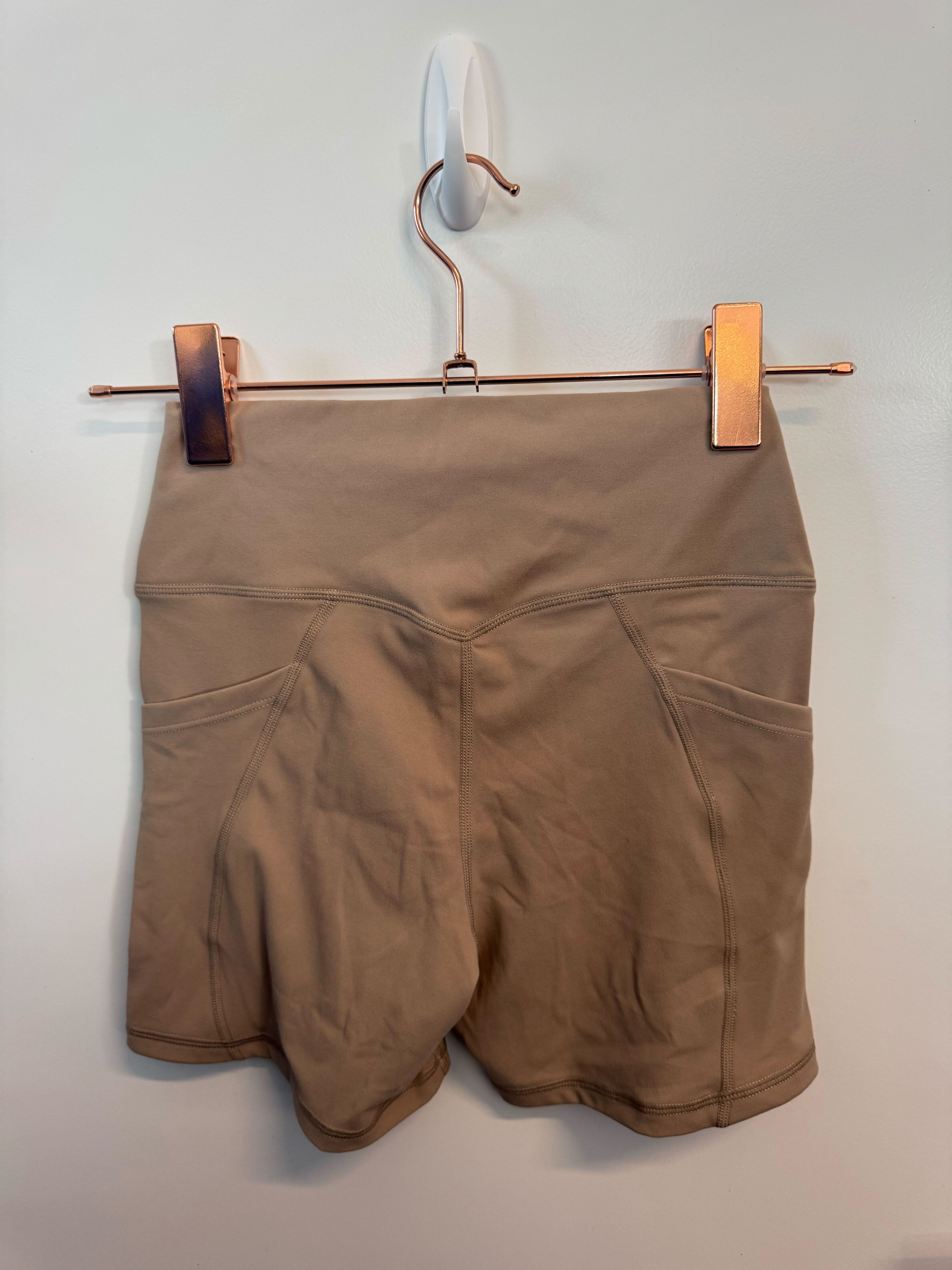SAMPLE: NKD Shorts W/Pockets 4" | Light Brown- Small