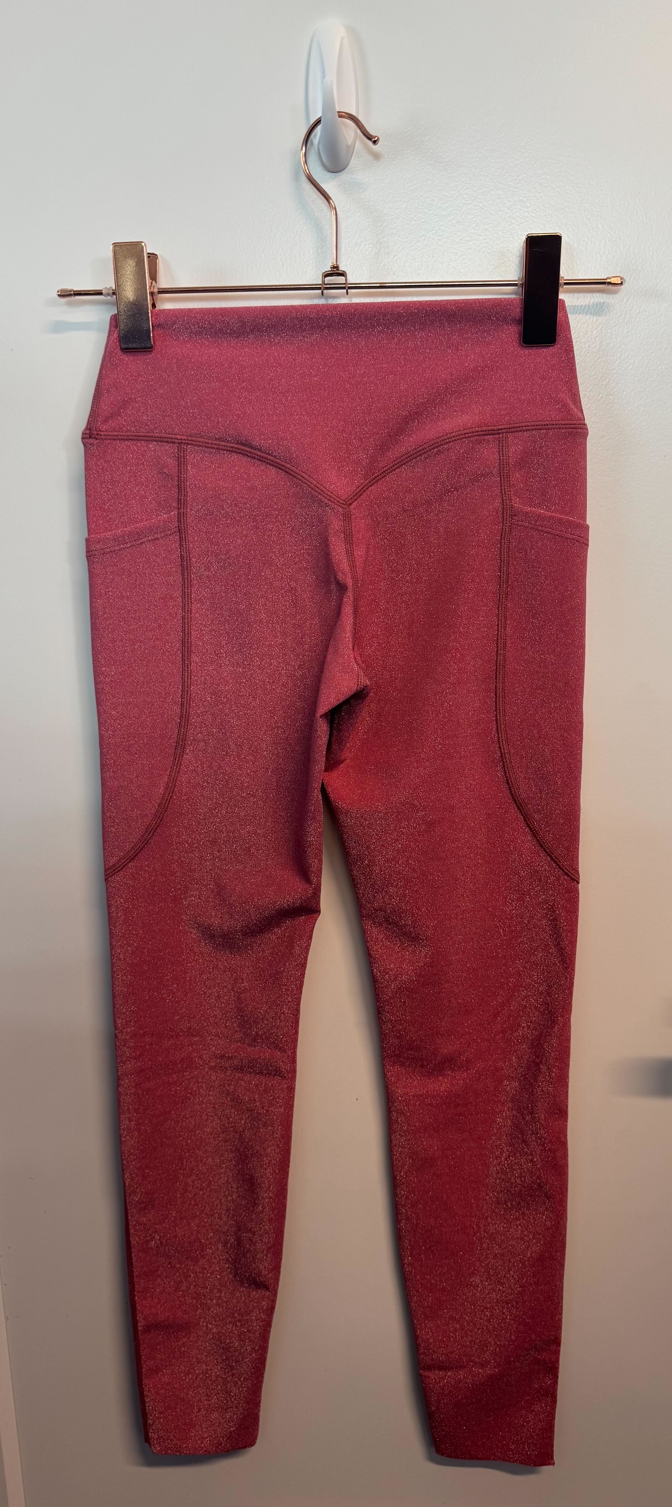 SAMPLE:  Leggings With Pockets | Pink Sparkle- Small