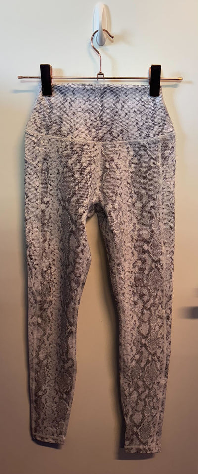 SAMPLE: Empowered Leggings With Pockets | White Snakeskin - Small