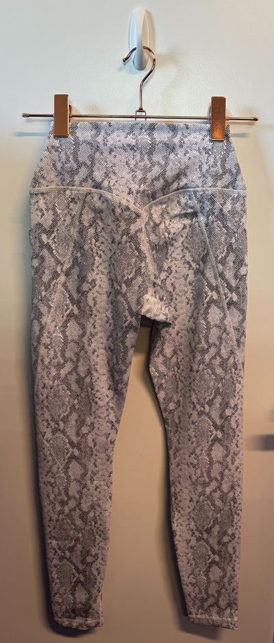 SAMPLE: Empowered Leggings With Pockets | White Snakeskin - Small