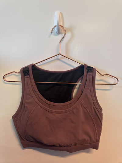 SAMPLE: Maternity Nursing Sports Bra |  Plum - Small