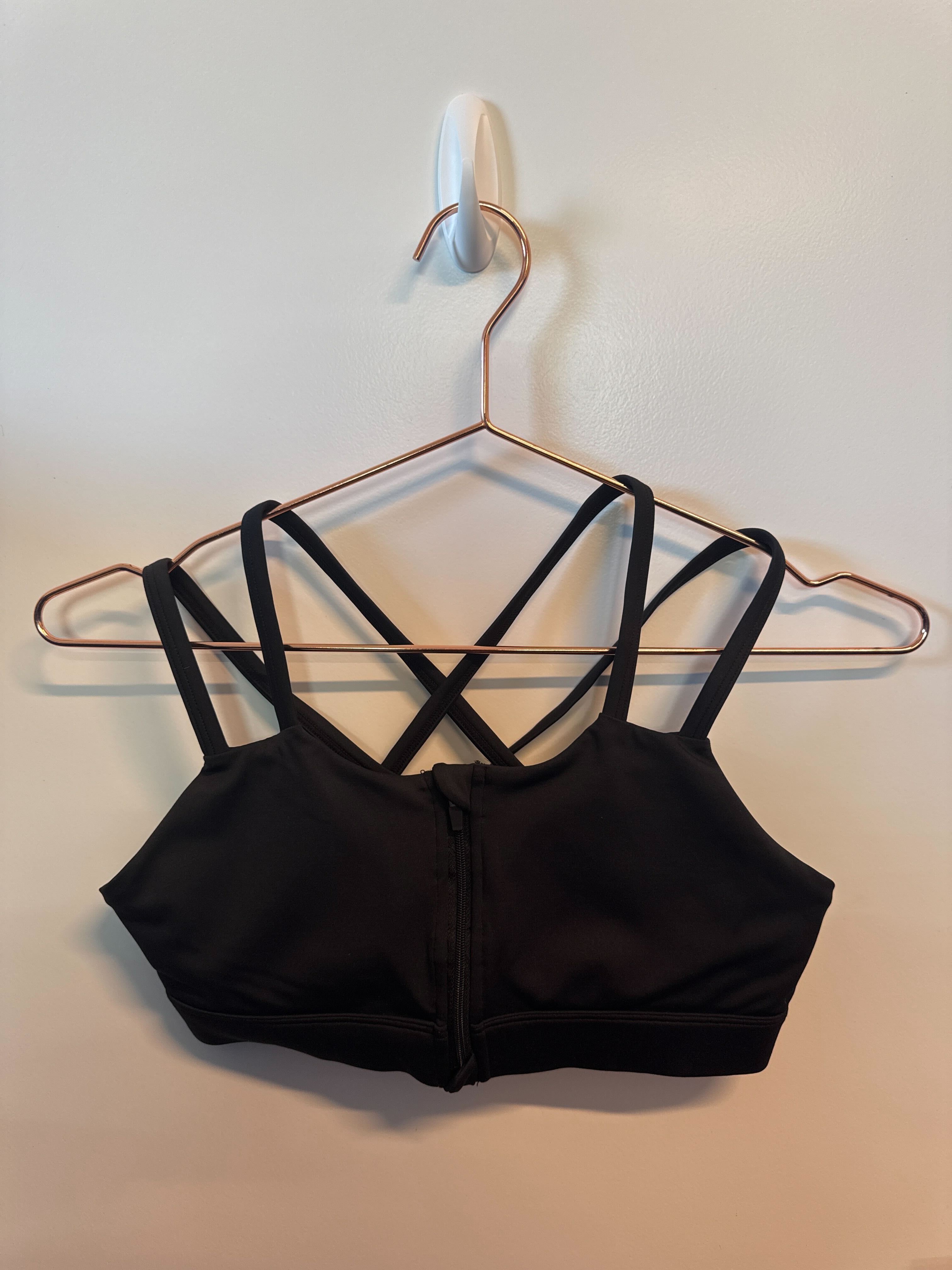 SAMPLE: Zip Up Empowered Bra | Black - Small