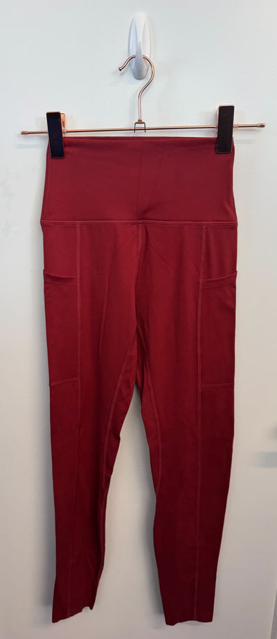 SAMPLE: NKD Leggings With Pockets | Red - Small