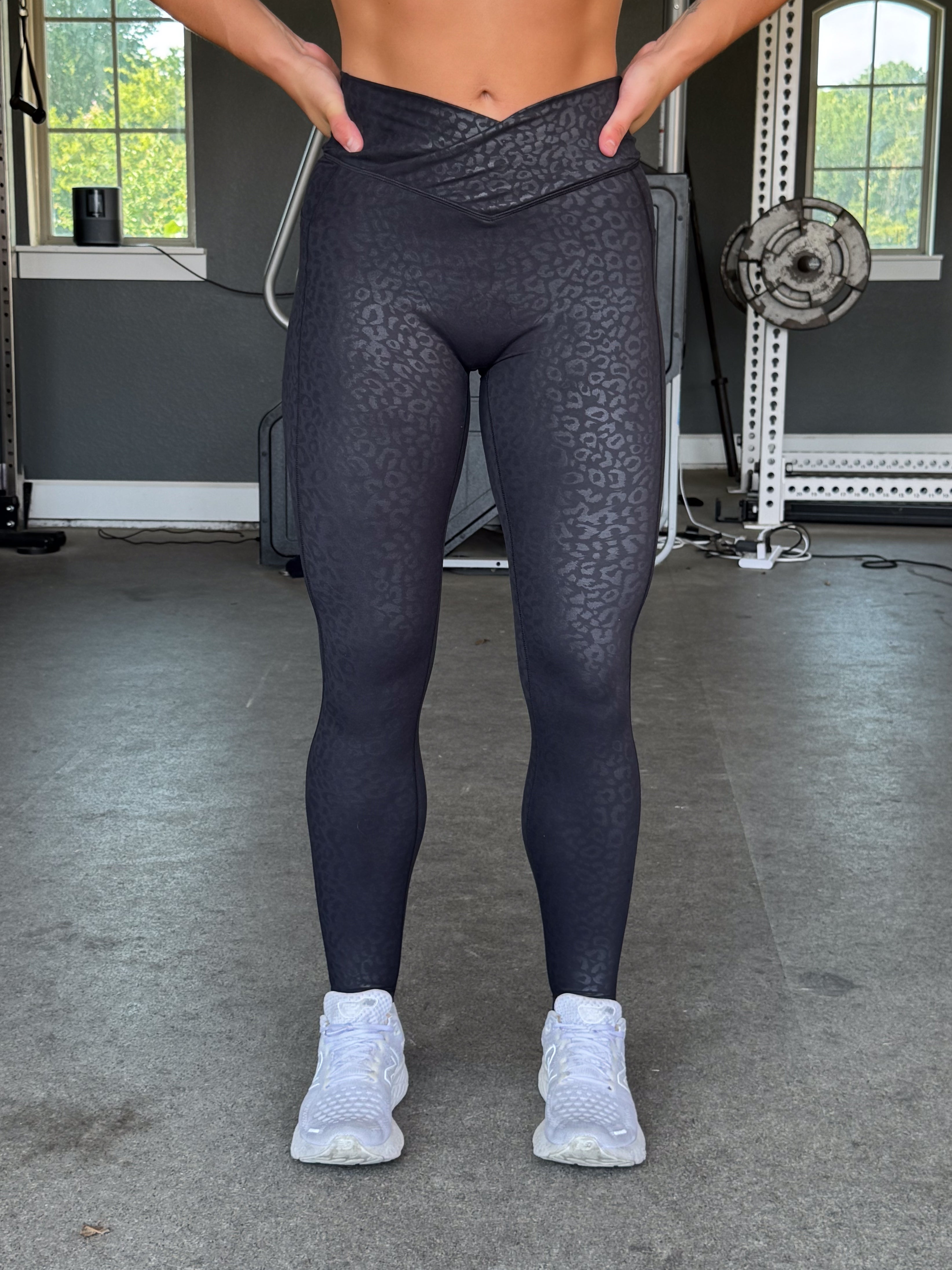 Empowered Double Brushed Leggings | Black Leopard
