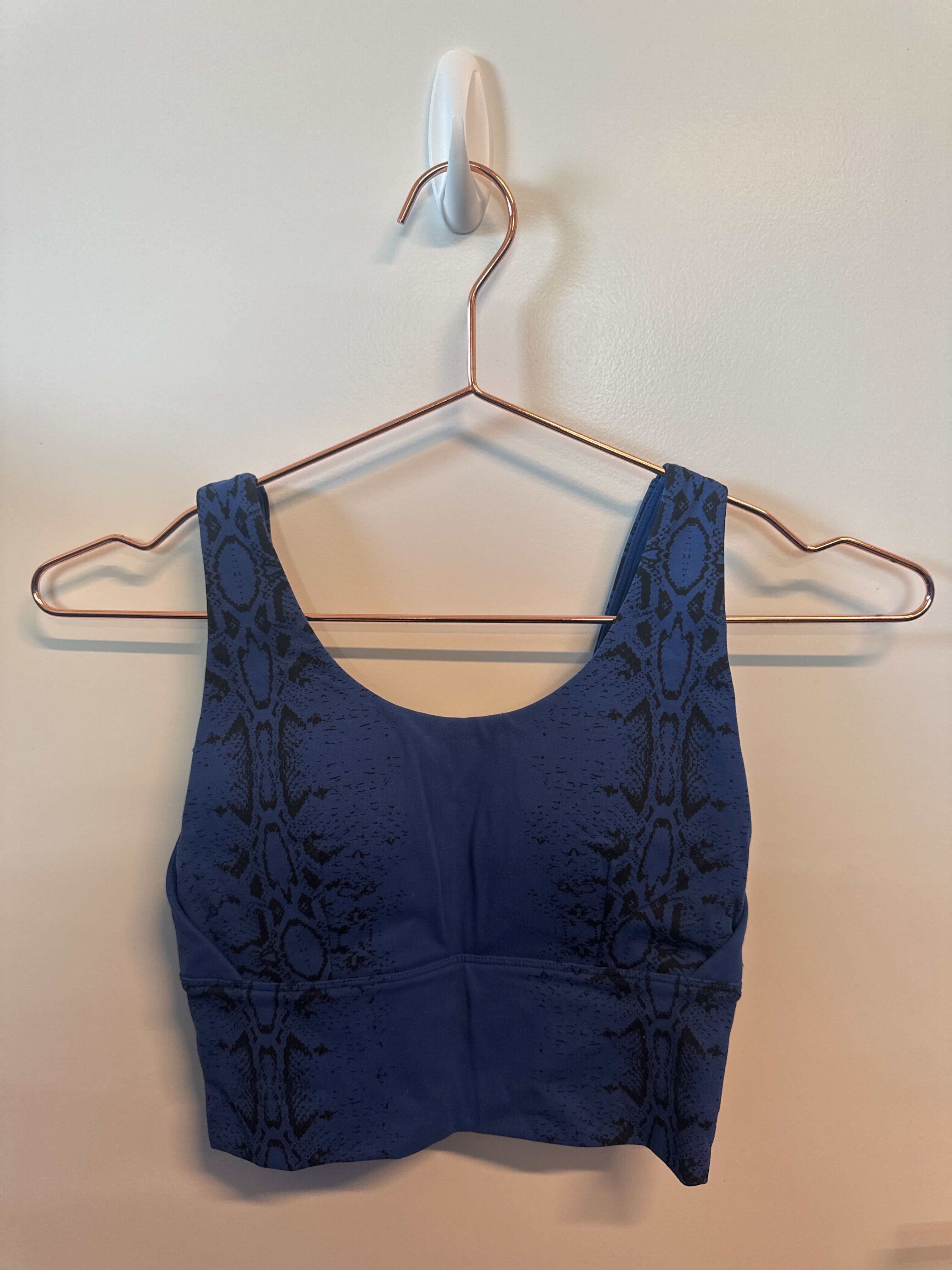 SAMPLE: NKD Crop Bra | Blue Snakeskin - Small