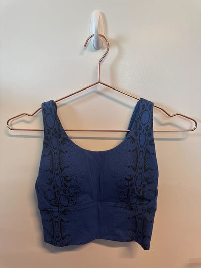 SAMPLE: NKD Crop Bra | Blue Snakeskin - Small
