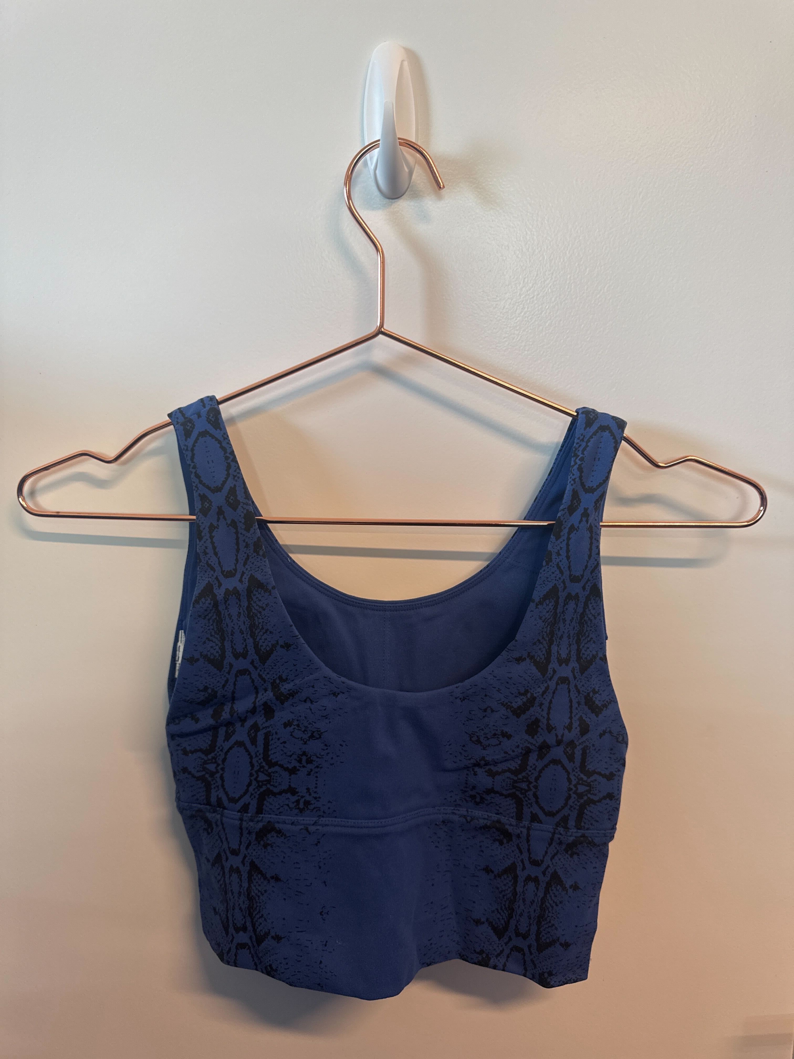 SAMPLE: NKD Crop Bra | Blue Snakeskin - Small