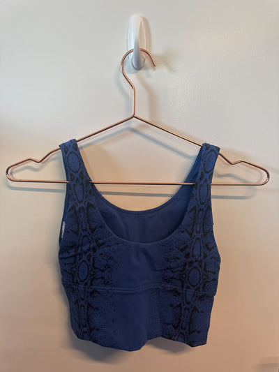 SAMPLE: NKD Crop Bra | Blue Snakeskin - Small