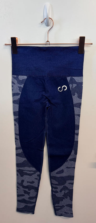 SAMPLE: Seamless Leggings With Scrunch | Blue Camo (Two-tone)- Small