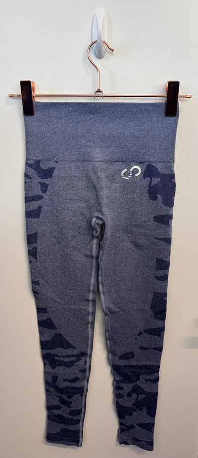 SAMPLE: Seamless Leggings With Scrunch | Blue Camo - Small