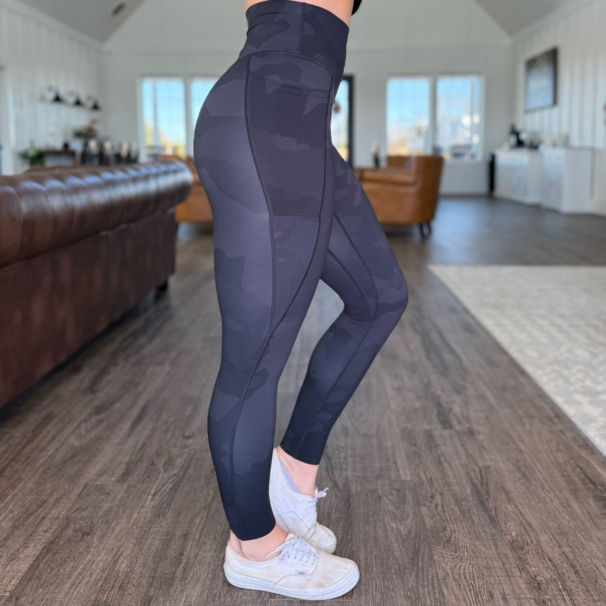 NKD Leggings With Pockets | Black Camo