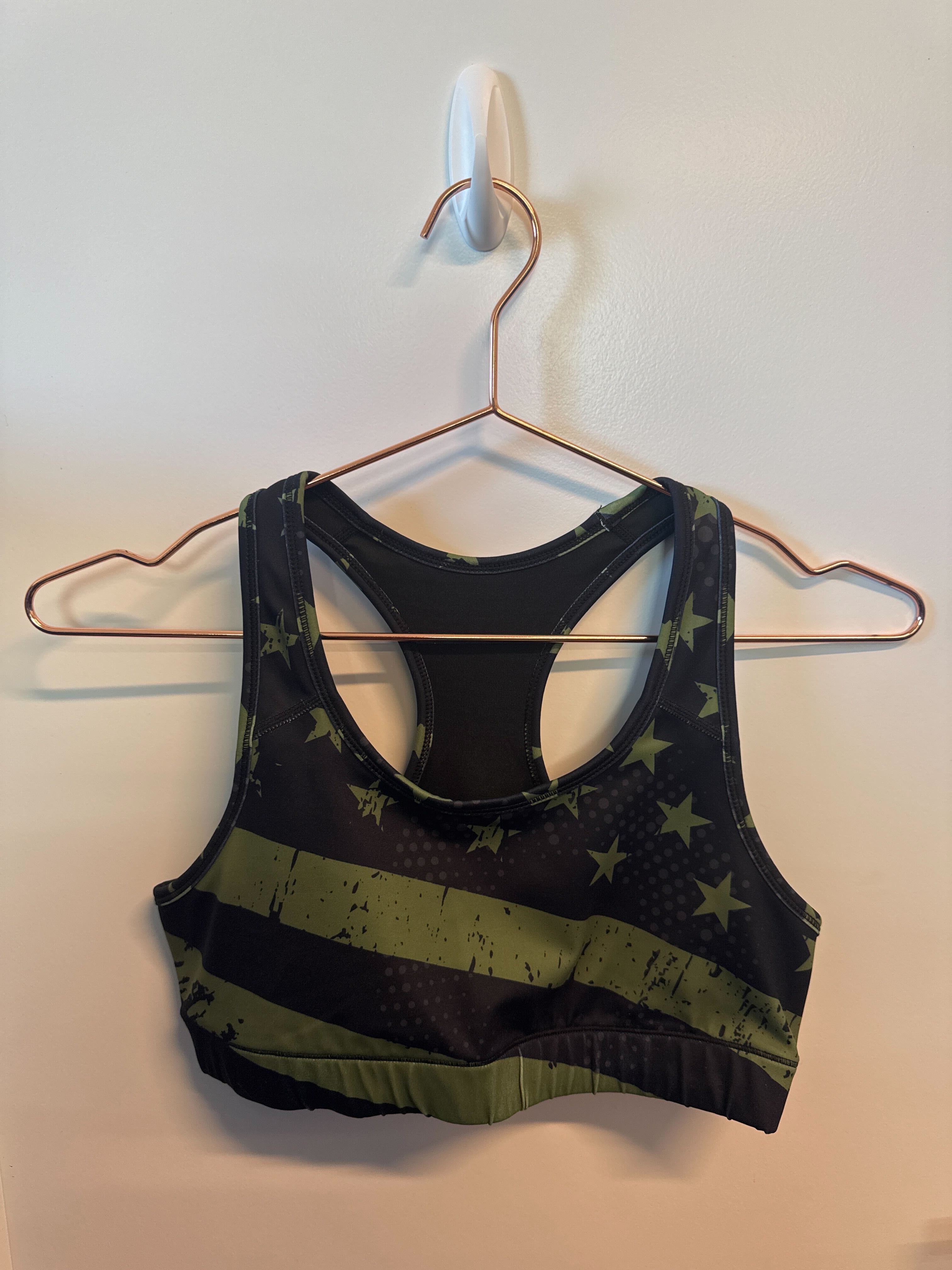 SAMPLE: Empowered Bra | Green & Black Stars - Small