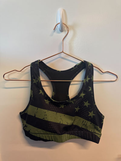 SAMPLE: Empowered Bra | Green & Black Stars - Small