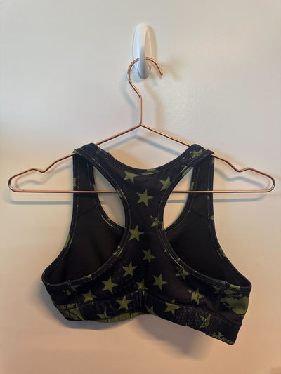 SAMPLE: Empowered Bra | Green & Black Stars - Small