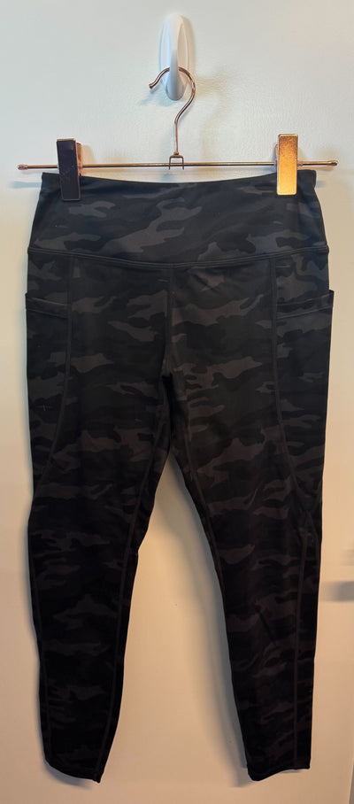 SAMPLE: Leggings With Pockets | Black & Grey Camo - Small