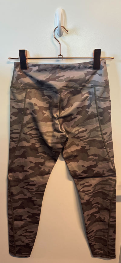 SAMPLE: Leggings With Pockets | Green & Taupe Camo - Small