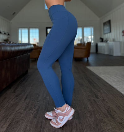 NKD Leggings With Pockets Mid Waist | Blueberry