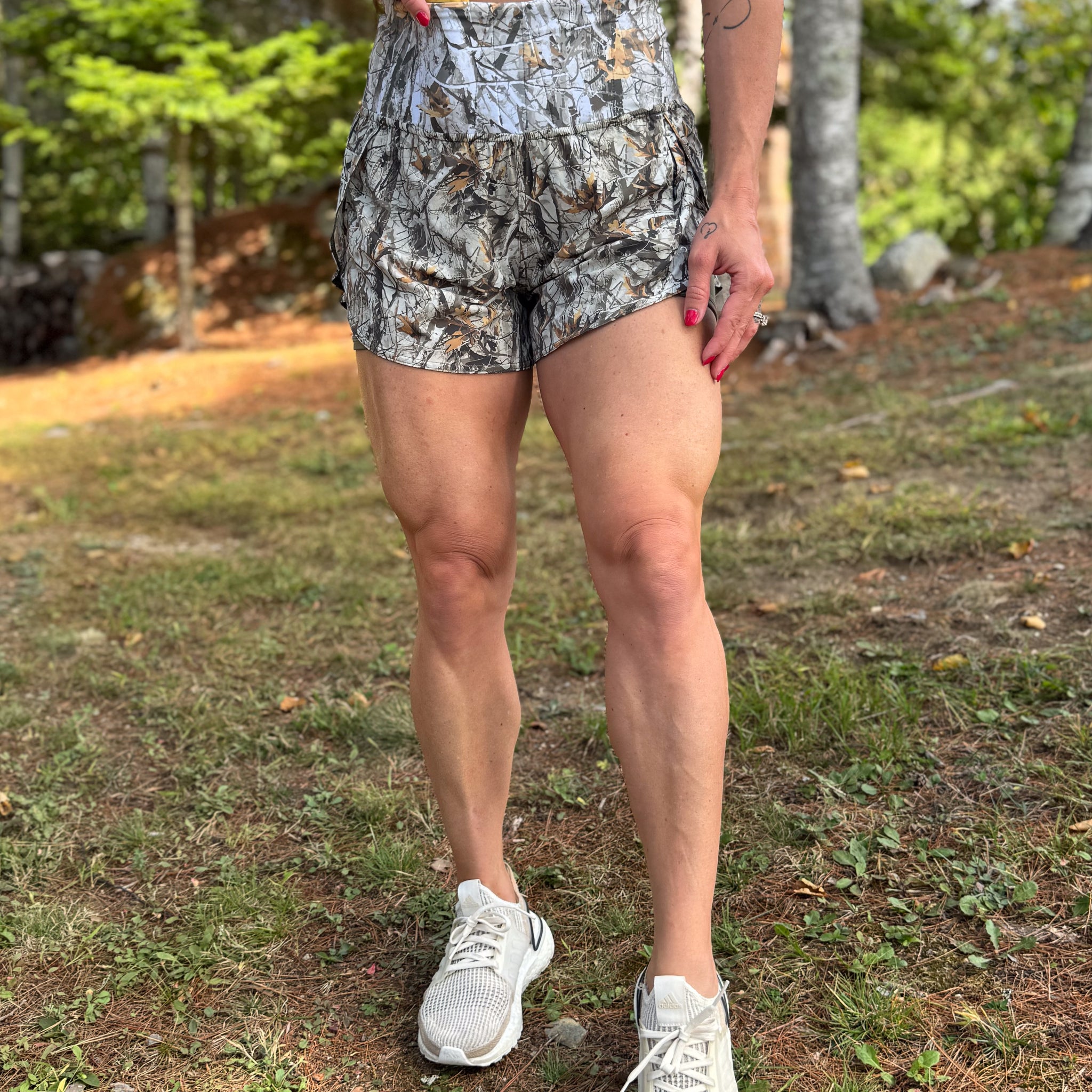 Concealed Carry Running Shorts With Pockets | Tree Camo