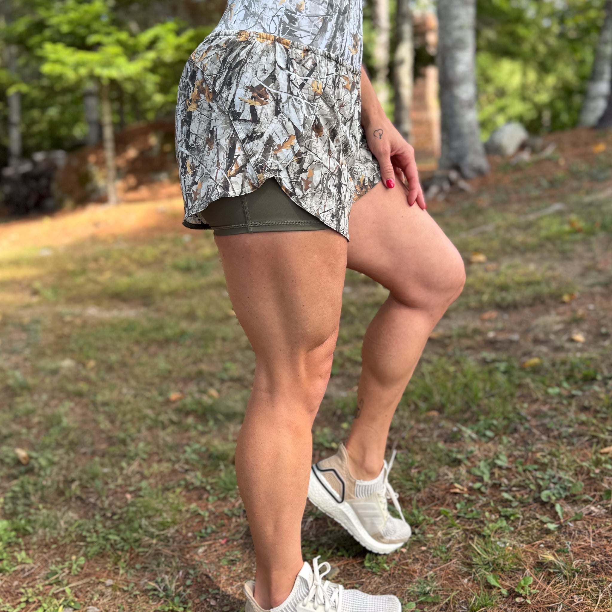 Concealed Carry Running Shorts With Pockets | Tree Camo