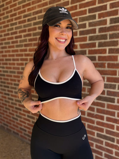 Piped Seamless Bra | Black (PRE-ORDER)